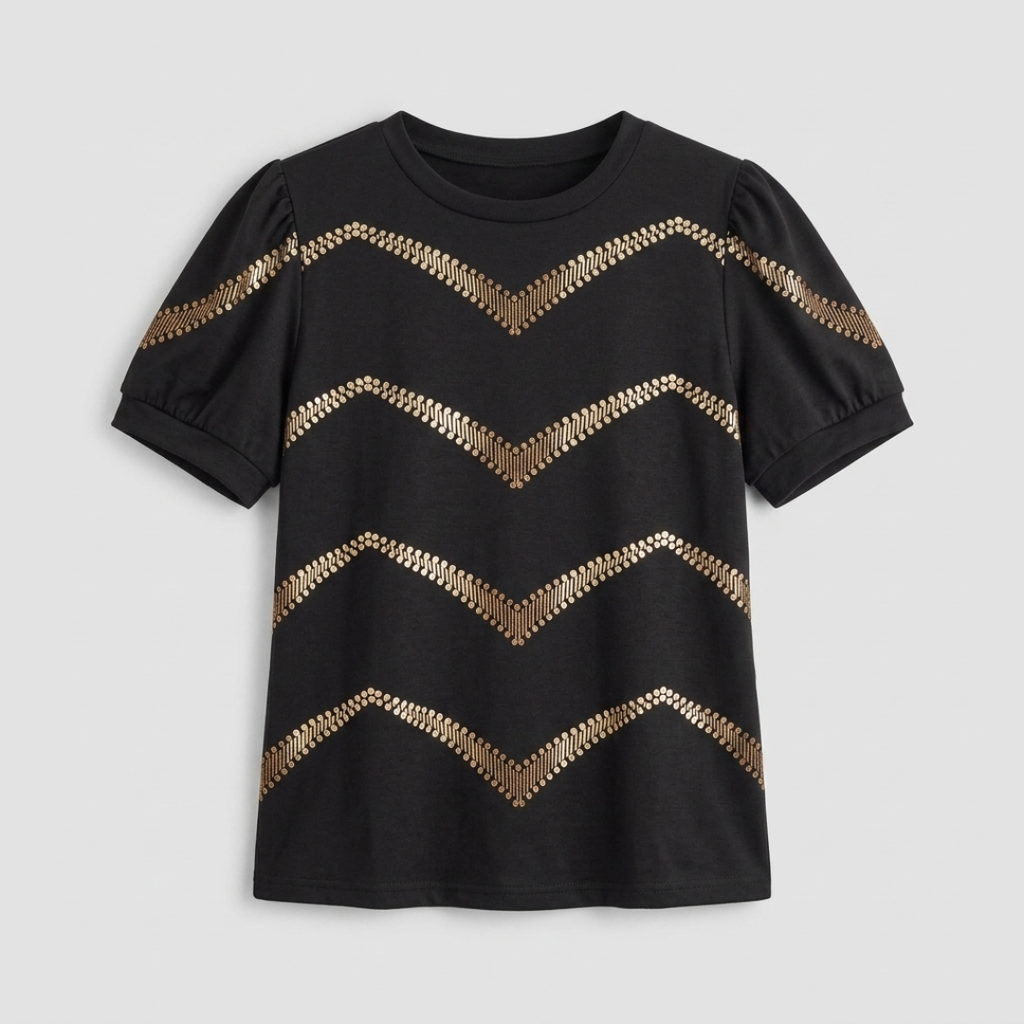 Navy blue t-shirt on a white background